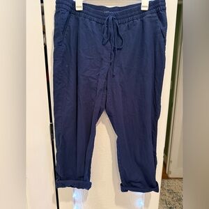 J. Crew Navy Cropped Drawstring Pants